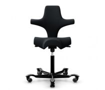 HÅG Capisco 8106 kontorstolen, sort stoff, sort fot